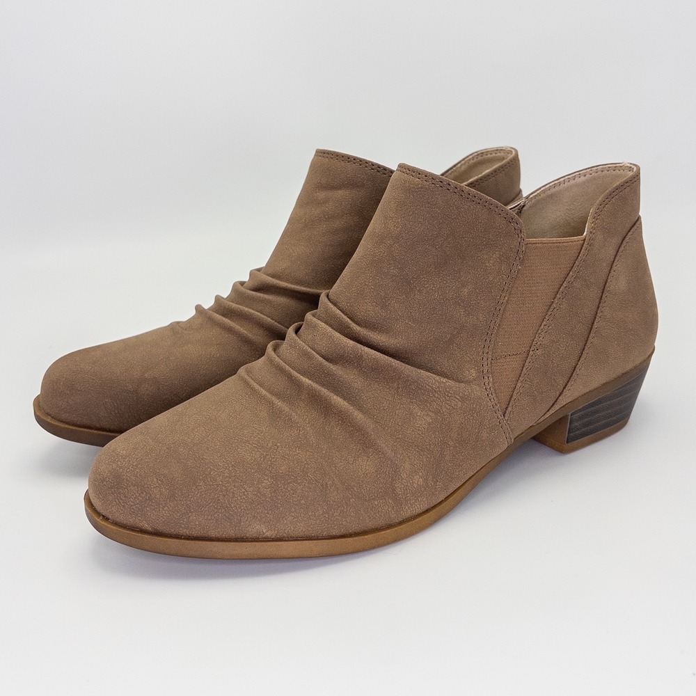 LifeStride Adley Velocity 2.0 Ankle Booties Taupe Women's 9M Comfort Flex